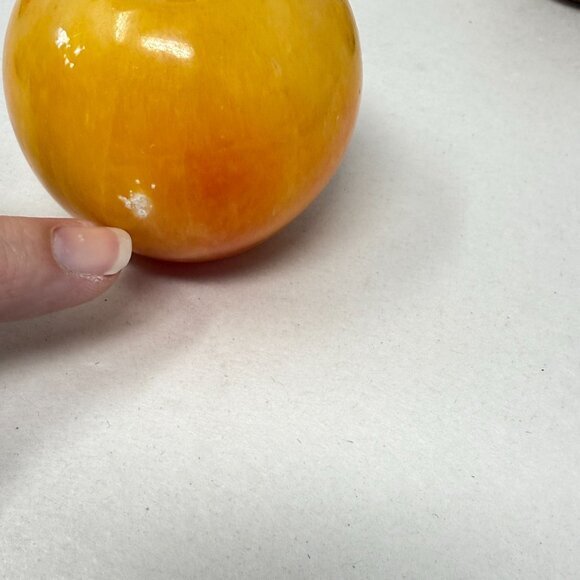 Alabaster Fruit Set of 4 Pieces Banana Apples Mango Stone Marble Vintage - Picture 13 of 16